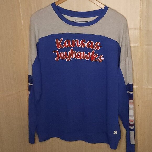 University Of Kansas Colosseum New Grey Blue Sweatshirt XXL - Picture 1 of 7